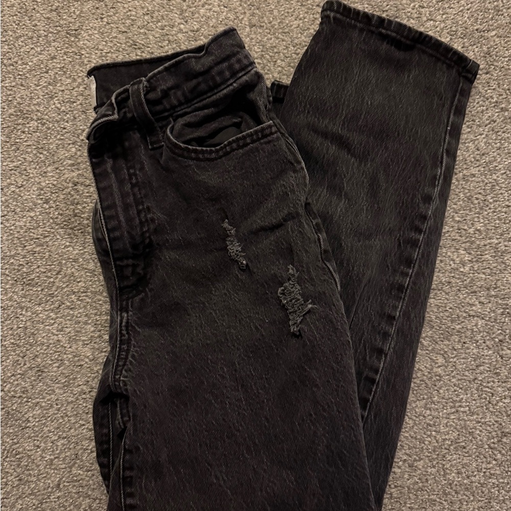 Women's Black Distressed Jeans